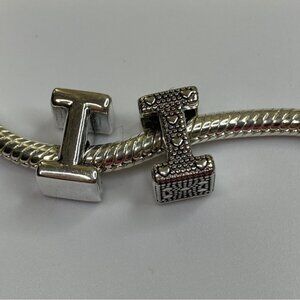 Sterling Silver Letter I Charm